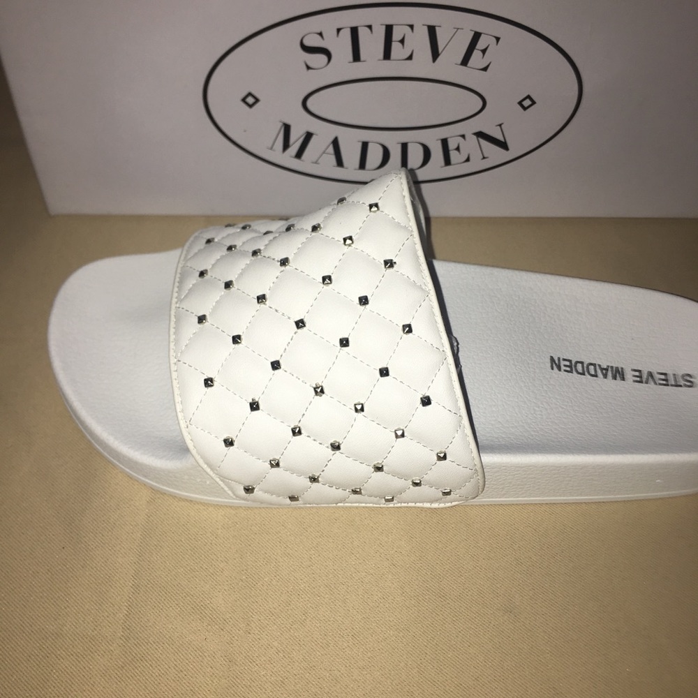 Steve Madden Slides Summer‎ White - Picture 2 of 6